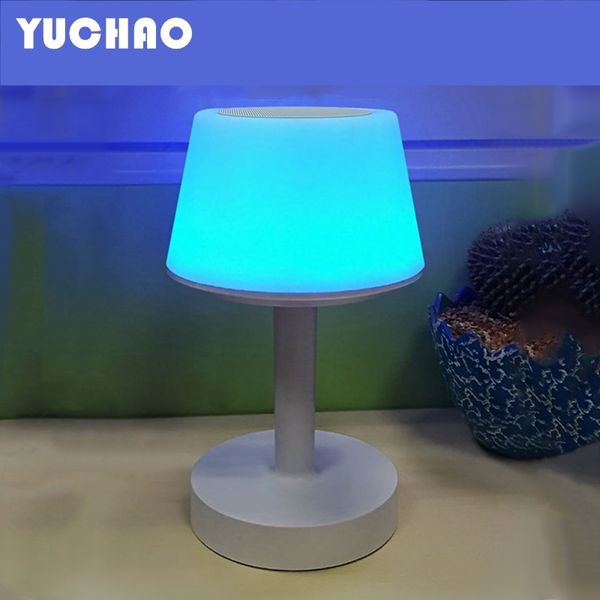 

straight led colorful touch sensitive usb charging desk lamp wireless bluetooth speaker mini portable new model