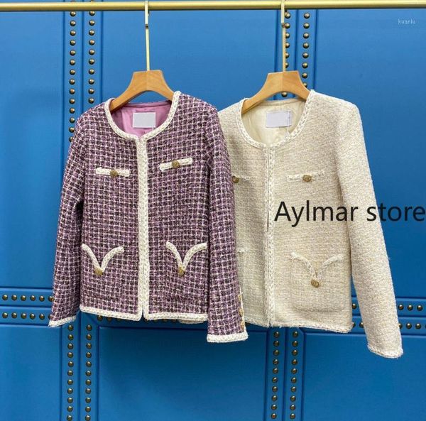

women's knits & tees 2021 autumn winter wool long sleeved cardigan temperament single breasted coat cropped, White