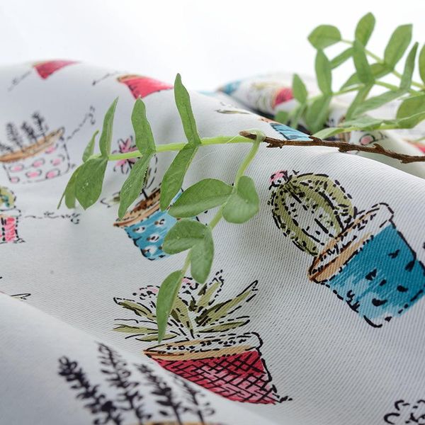 

european and american style cartoon curtains blackout for children's room bedroom study potted printing custom curtain & drapes