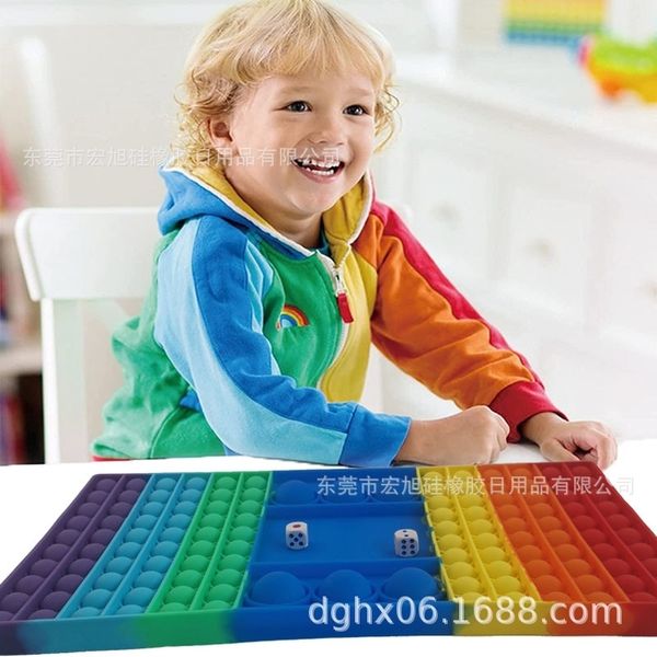 

new deskeducational toys silicone chessboard rat killing pioneer decompression finger bubble toy