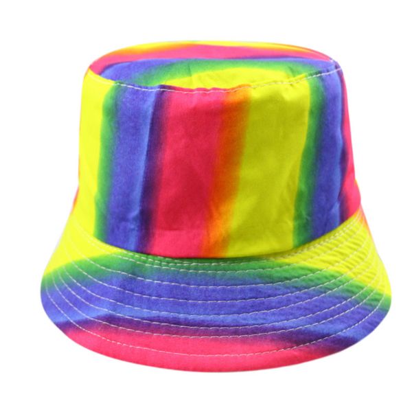 

casual elegant ladies caps japanese korean cap girls reversible rainbow color blocking flat bucket hat versatile sun protection for men and, Blue;gray