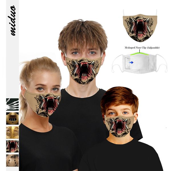 

3d digital printing parent wansheng child hanging ear outdoor riding dust and haze proof washable filter mask