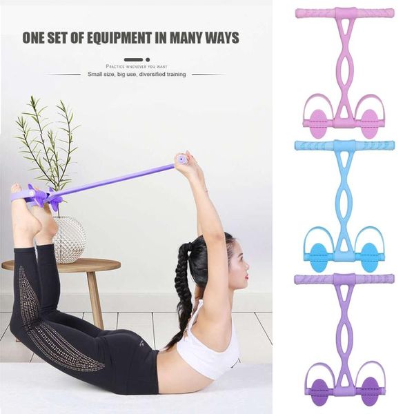 

multi-function arm leg tummy training foot sit-up pedal rally tpr tension resistance pull rope pilates yoga fitness equipment bands
