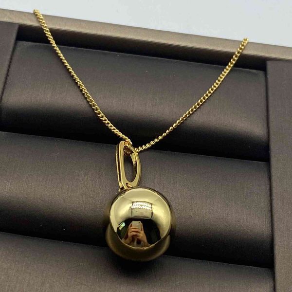 

new clavicle solid ball french style necklace sweater chain, Silver