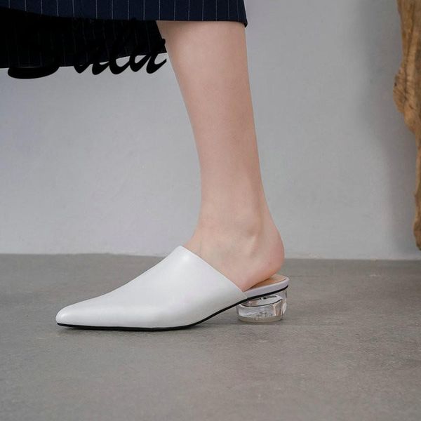

dress shoes salu brand women sandals genuine leather square heel summer elegant pointed toe gladiator casual, Black