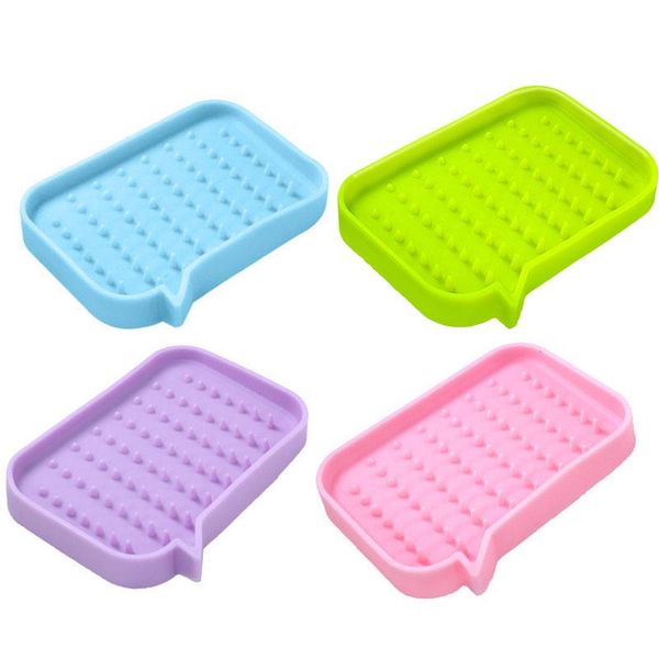 

soap dishes silicone laundry brush holder non-slip box bathroom drainer dish for home shower storage