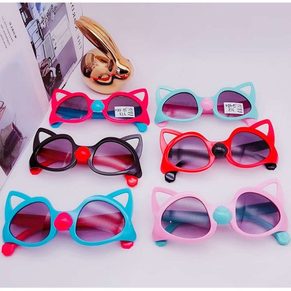 

sunglasses korean version cute ultraviolet cartoon cat children's sunglasses, Blue