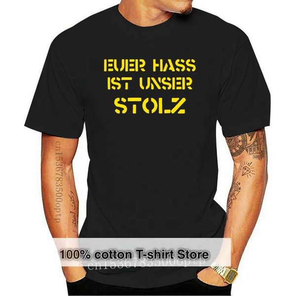 

men's t-shirts t-shirt - euer hass ist unser stolz gr. s bis 3xl schwarz gelb, White;black