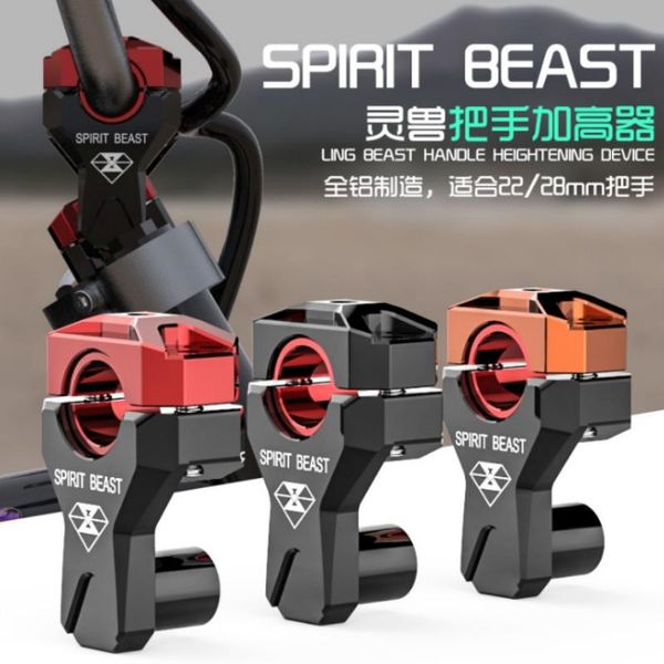 

handlebars real spirit beast 2pcs motorcycle handlebar al heightening device making drive much different