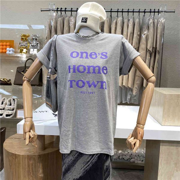 

polos nicho original design age reduction clothes missing short shirt letter-printed round collar top, White