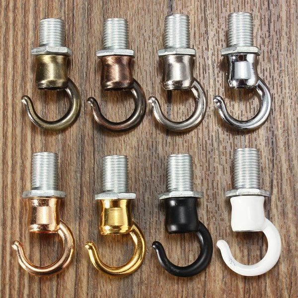 

lamp covers & shades 10pcs 10mm thread m10 retro antique vintage metal ceiling rose light chandelier hook with screw fittings opening drop