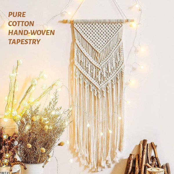 

tapestries bohemian macrame tapestry wall hanging boho decor handmade room decoration farmhouse dorm gift