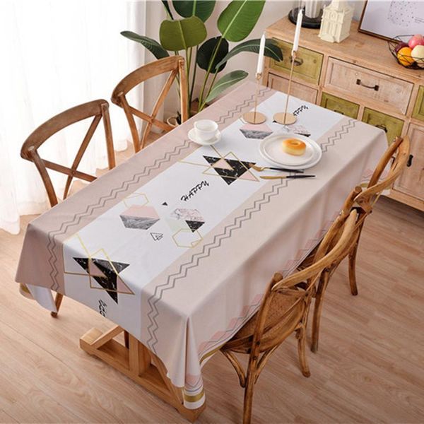 

cute decorative tablecloth printed thick waterproof oilproof rectangular easy clean wedding table cover dining cloth