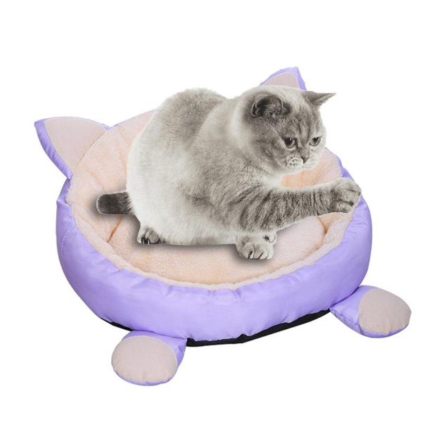

pet dog pink bed baskets warm soft cotton mat house nest for cat puppy kennels & pens