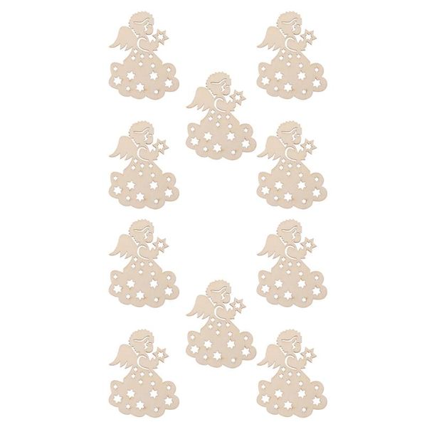 

pendant necklaces 30 pcs hollow-out angel shape christmas tree hanging ornaments xmas decor, Silver
