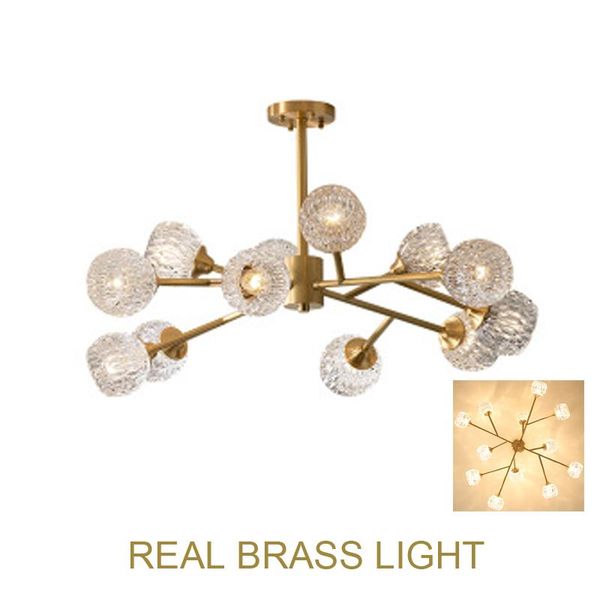 

pendant lamps copper led light fixture tree flower modern hanging droplight glass crystal lamp