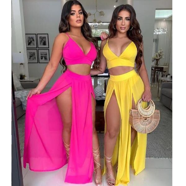 

women's two piece pants feditch chiffon ruched patchwork 2 sets women spaghetti strap soft shorts set backless high waist part ensemble, White
