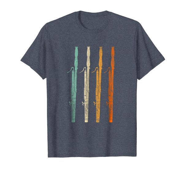 

vintage retro 70s bassoon shirt for bassoonist, White;black