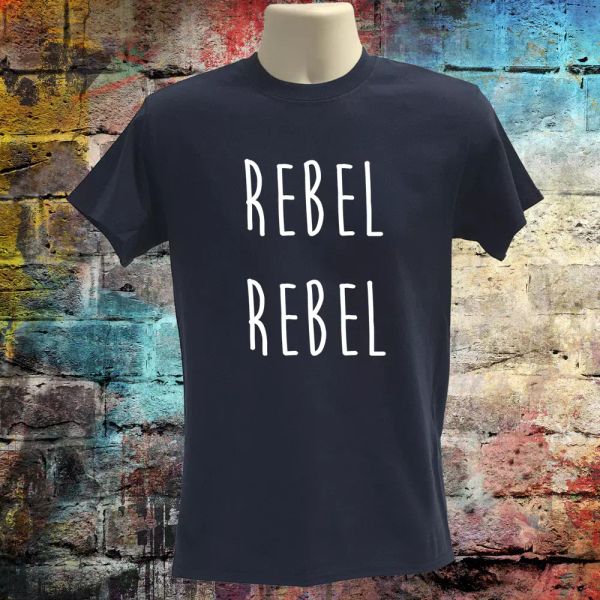 

rebel rebel t-shirt, bowie tee, band tshirt, quote tee, graphic tee, band tee, White;black