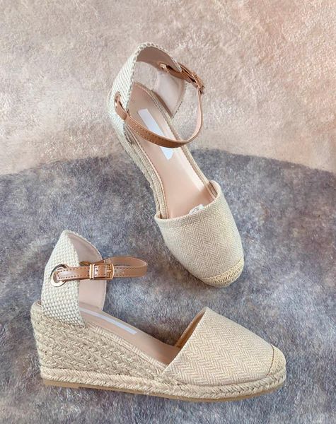 

dress shoes 2021 summer beige heeled sandals clogs wedge espadrilles platform sale of women's large size shallow mouth black high