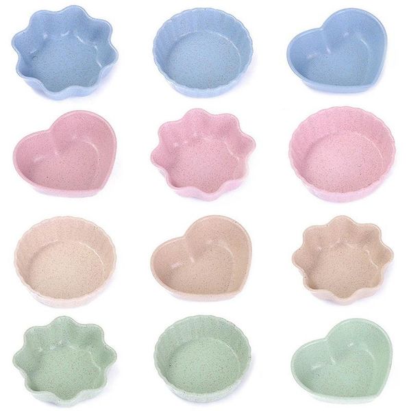 

dishes & plates 1pcs household soy tomato sauce salt vinegar flavor spices plate wheat straw seasoning dish tableware small breakfast