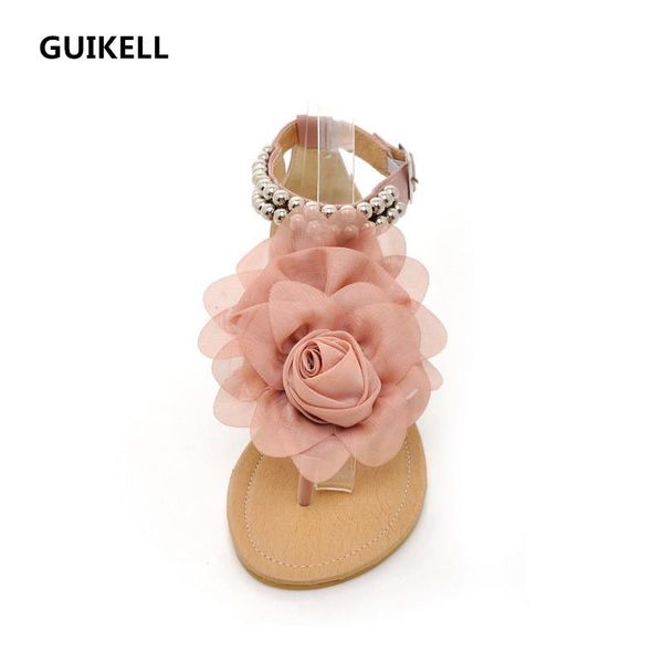 

women flower clip toe sandals fashion handmade beaded, Black