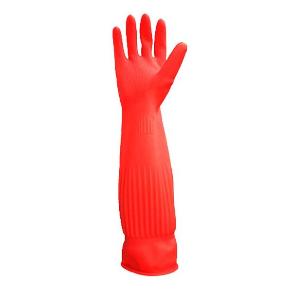 

38/45cm kitchen clean gloves waterproof long sleeve rubber latex for dishewashing pld disposable