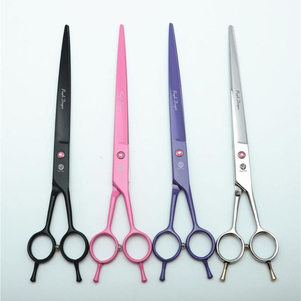 

hair scissors pets 653# 9'' 24cm brand purple dragon hairdressing with bag 440c dogs cats cutting shears