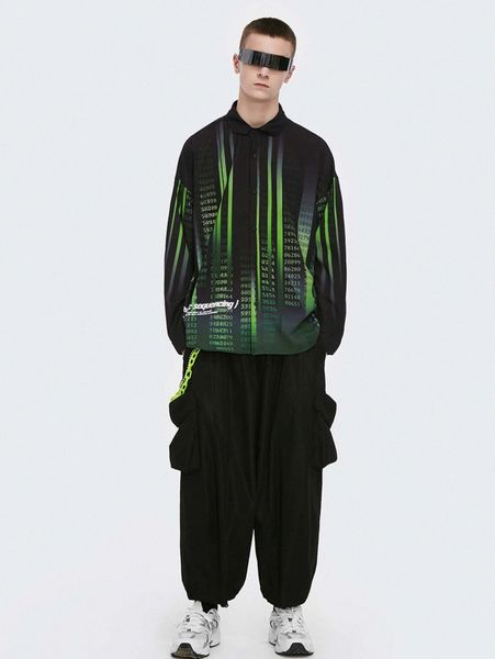 

men drop shoulder number & slogan graphic shirt q4wa#, White;black