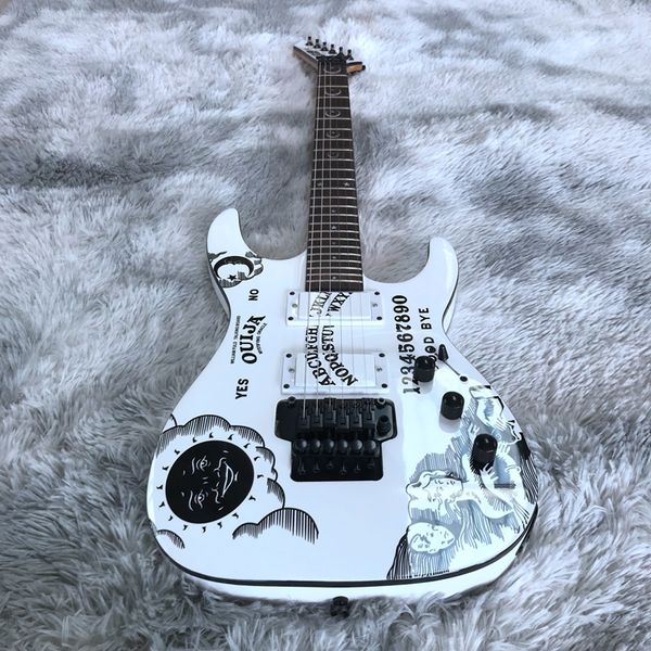 

24 fret guitar star inlay rose wood fingerboard china custom shop made white color