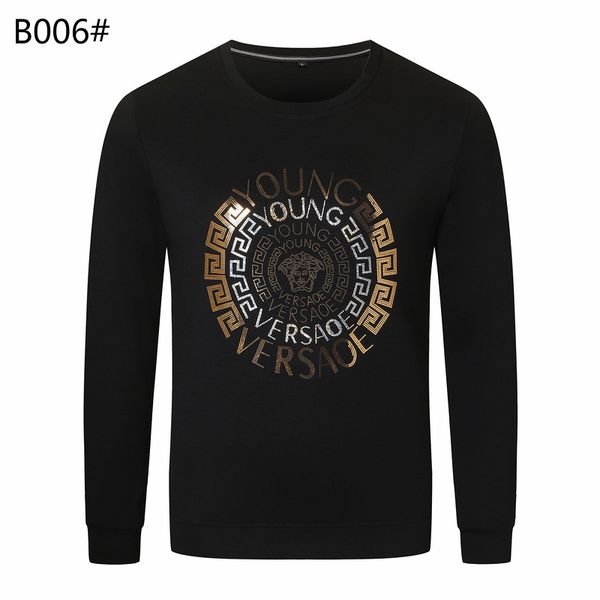 

m-4xl cotton designers hoodies tees women's and men's sweat versac t-shirts embroidery v28 pants in bags polos clothing, Black