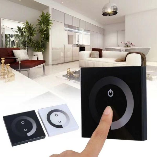 

led touch dimmer black panel controller dc12v 24v dimmable for single color strip lights lamp modules