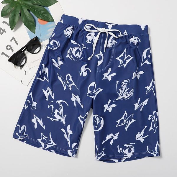 

1pcs beach pants european and american wild letter printing five-point loose men's summer beachwear xl swimwear