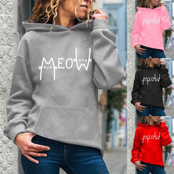 

womens winter sudaderas para mujer letter printing sweatshirt women hoodie long sleeve streetwear women's hoodies & sweatshirts, Black