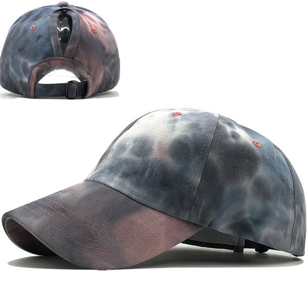 

cotton tie-dyed summer sun-proof baseball cap womens colorful peaked cap 2021 amazon eaby new with hair extensions, Blue;gray