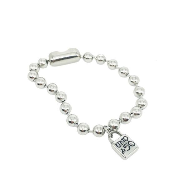 

,bracelet stainless steel jewelry lock 6mm 8mm bead chain bracelet men's domineering bracelet, Golden;silver