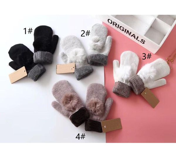 

autumn winter ladies' twine and fleece gloves outdoor glo ves woman fashion five fingers glove  cycling sport mittens green 7-color pu, Blue;gray