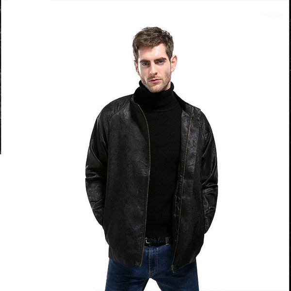 

men's jackets casual slim jacket autumn winter england style texture print warm windproof outerwear high-quality teens coats streetwear, Black;brown