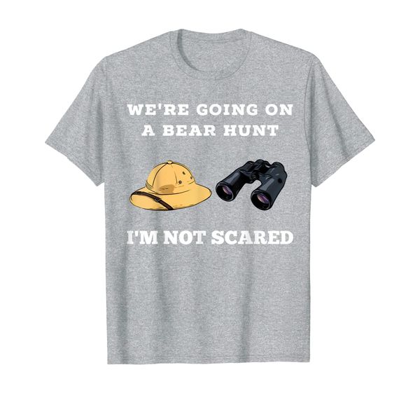 

going on a hunt for bears gear preschoolers t-shirt, White;black
