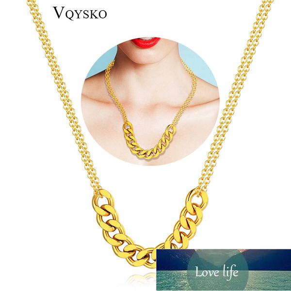 

casual punk jewelry bold cuban chain charm choker necklace for women stainless steel miami curb rolo o chain party accessories factory price, Silver