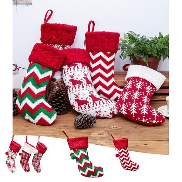 

christmas decorations 2021 fashion socks gift bag pattern decoration goodybag candy food lovely stocking bags
