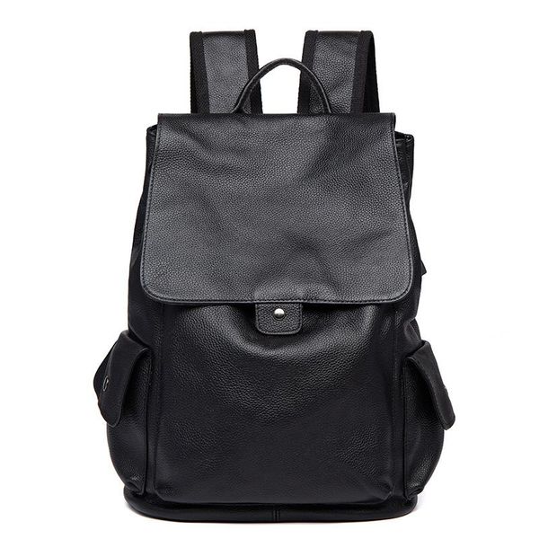 

backpack 100% genuine leather men backpacks brand real natural student boy luxury travel computer lapbag fashion