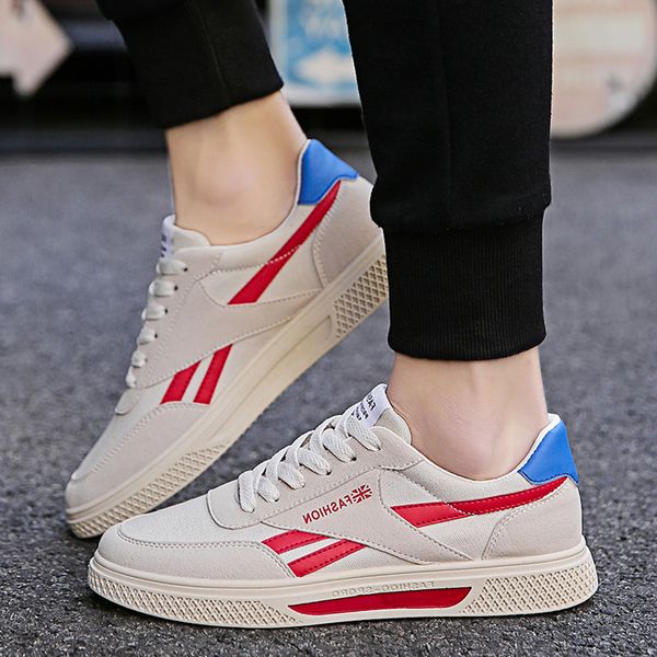 

2021 women mens trainers sport off running shoes casual flat sole sneakers men's runners canvas cloth cross-border summer black red whi, White;red