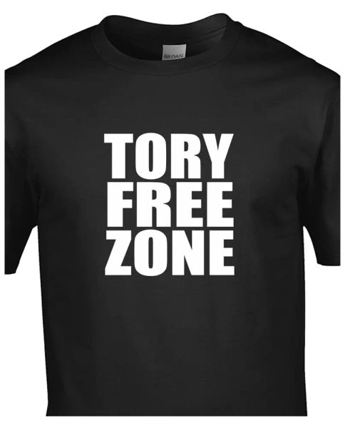 

tory zone- anti- government political men's t-shirt, White;black
