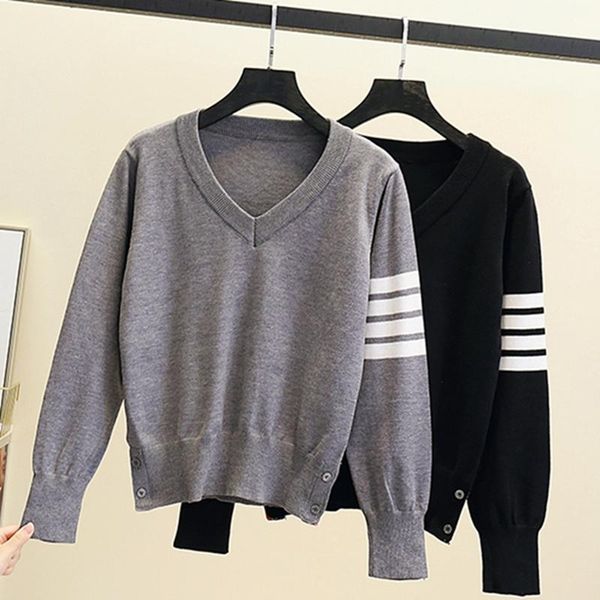 

women's sweaters sweater y2k fall clothes for women korean fashion knitted womens long sleeve goth clothing gothic pullovers, White;black
