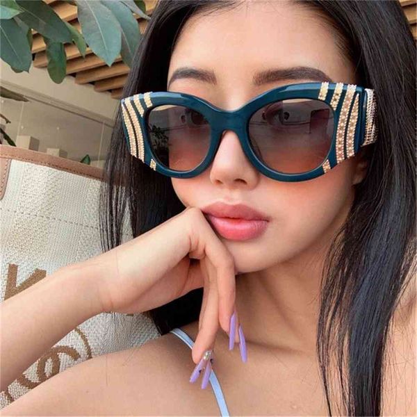 

80% off store online 2021 new full diamond sunglasses women's wind big frame sunglasses bb0070, White;black