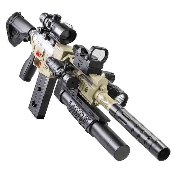 

0111electric continuous firing soft bullet m416 automatic assault rifle usb charging children's simulation toy gun chicken eating equip
