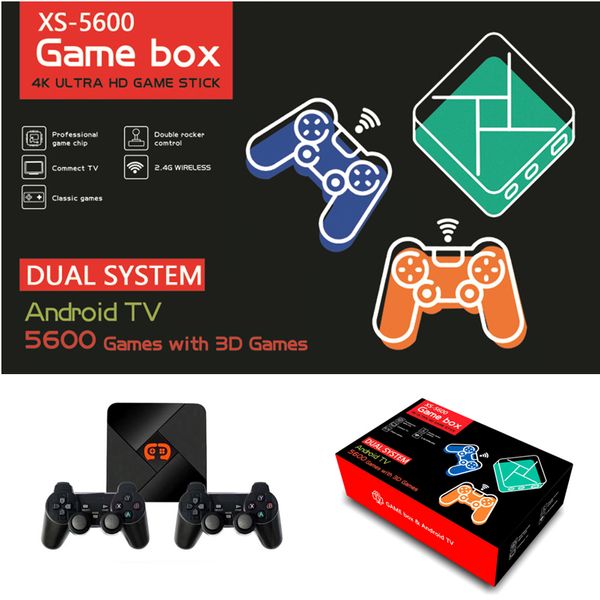 Лучшая новинка 2021 года XS-5600 Retro TV BOX Игровая консоль для PS1/PSP/SFC/NEO/Arcade/GBA/N64 Игровая приставка с классическими 5600-дюймовыми играми 3D-игры