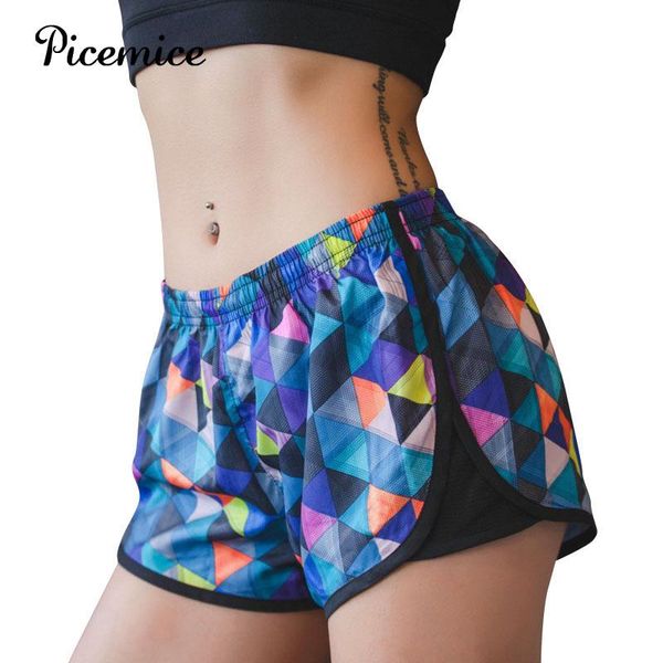 

yoga outfits shorts women breathable overlay gym sports short running quick dry workout training bottom, White;red