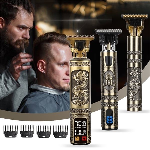 T9 USB электрические волосы режущие машины машины кличпер мужчина бритва триммер для мужчин парикмахерская профессиональная борода бритва 220216